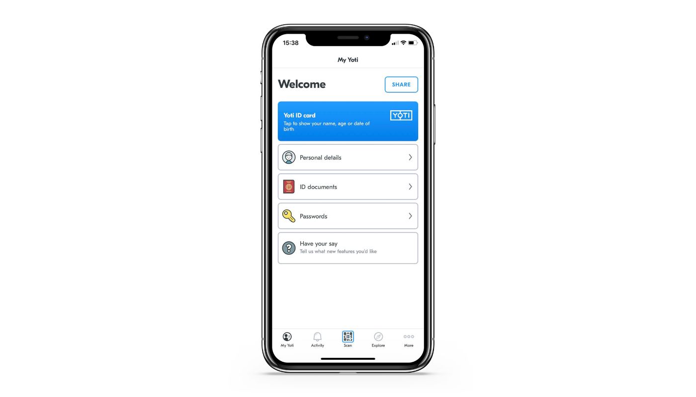 A mobile with the screen on the Security & Vetting Solutions online portal.